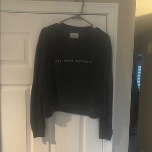 Cotton On Black Crew Neck Sweater Versatile Casual Essential